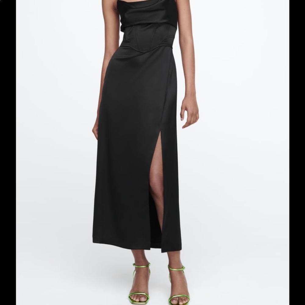 Zara Corset Style Midi Dress